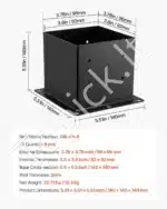 Medinių stulpų bazė / atrama, 8 vnt. / 92x92 mm - Image 7