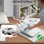 Mini terminis presas, 670 W / 23x23 cm, baltos spalvos - Image 5