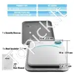 Mini terminis presas, 670 W / 23x23 cm, baltos spalvos - Image 6