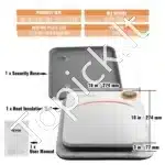 Mini terminis presas, 670 W / 23x23 cm - Image 6