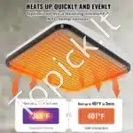 Mini terminis presas, 670 W / 23x23 cm - Image 4