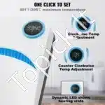 Mini terminis presas, 670 W / 23x23 cm, baltos spalvos - Image 3