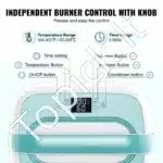 Mini terminis presas, 770 W / 30.5x25.4 cm, šviesiai žalias - Image 3