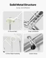 Mobilus automobilio užuovėjos tentas 305 × 609 × 287 cm ( baltos spalvos ) - Image 5