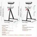 Mobilus ir tvirtas stalo pjūklų atraminis stovas – 61 kg talpa, reguliuojamas aukštis 68–108 cm - Image 3