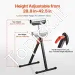 Mobilus ir tvirtas stalo pjūklų atraminis stovas – 61 kg talpa, reguliuojamas aukštis 68–108 cm - Image 7