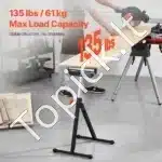 Mobilus ir tvirtas stalo pjūklų atraminis stovas – 61 kg talpa, reguliuojamas aukštis 68–108 cm - Image 8