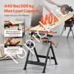 Mobilus stalo pjūklų atraminis stovas – 84–127 cm aukščio, 200 kg talpa, sulankstomas - Image 8