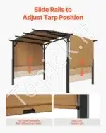 Moderni metalinė 3 × 3 m pergola su slidžiu stogu - Image 6