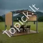 Moderni metalinė 3 × 3 m pergola su slidžiu stogu - Image 8