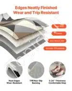 Modernus kilimas, 152,4 x 213,4 cm, antracito spalvos - Image 5