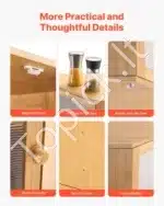 Natūralios spalvos dviejų lygių kampinė duonos dėžė - Image 6