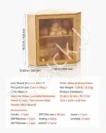 Natūralios spalvos dviejų lygių kampinė duonos dėžė - Image 7