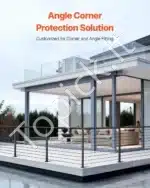 Nerūdijančio plieno trosų turėklai, turėklų stulpas, laiptų turėklai, balkono turėklai (914 x 25,4 x 50,8 mm) - Image 2