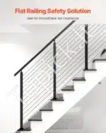 Nerūdijančio plieno trosų turėklai, turėklų stulpas, laiptų turėklai, balkonų turėklai (1067 x 50,8 x 50,8 mm) - Image 2