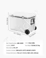 Nešiojama šaldymo dėžė su ratukais, 45 L - Image 7