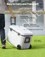 Nešiojama šaldymo dėžė su ratukais, 45 L - Image 4