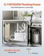 Nuotekų pakėlimo stotelė su smulkintuvu, 500 W / 110 L/min - Image 3