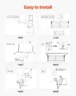 Pakabinamas sulankstomas balkono stalas 1000 × 345 mm - Image 4