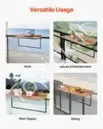 Pakabinamas sulankstomas balkono stalas 1000 × 345 mm - Image 6