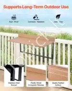 Pakabinamas sulankstomas balkono stalas 1000 × 345 mm - Image 2