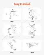 Pakabinamas sulankstomas balkono stalas 1220 × 300 mm - Image 4