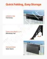 Pakabinamas sulankstomas balkono stalas 1220 × 300 mm - Image 5