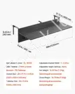 Pakabinamas sulankstomas balkono stalas 1220 × 300 mm - Image 7