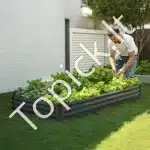 Pakeliama metalinė daržovių lysvė, 240 x 120 x 28 cm, tamsiai pilka - Image 8