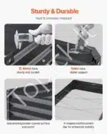 Pakeliama metalinė daržovių lysvė, 240 x 120 x 28 cm, tamsiai pilka - Image 3