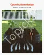 Pakeliama metalinė daržovių lysvė, 240 x 120 x 28 cm, tamsiai pilka - Image 6