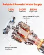 Panardinamas giluminis siurblys, 910 W / 100 L/min - Image 3