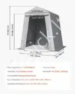 Pastogė įrankiams / garažas / sandėliukas 183 x 183 x 213 cm - Image 7