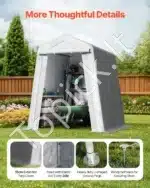 Pastogė įrankiams / garažas / sandėliukas 183 x 183 x 213 cm - Image 6