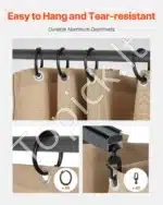 Patvarūs lauko pavėsinės užuolaidų uždangalai – 284 × 284 × 204 cm, khaki spalvos - Image 5