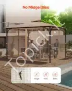 Pavėsinės tinklelis nuo uodų, 275 x 340 x 211 cm - Image 6