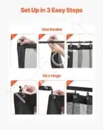 Pavėsinės tinklelis nuo uodų, 275 x 375 x 205 cm - Image 6