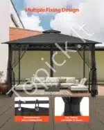 Pavėsinės tinklelis nuo uodų, 275 x 375 x 205 cm - Image 3