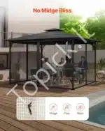 Pavėsinės tinklelis nuo uodų, 275 x 375 x 205 cm - Image 5