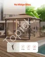 Pavėsinės tinklelis nuo uodų 275 × 275 × 211 cm - Image 5