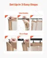 Pavėsinės tinklelis nuo uodų 275 × 275 × 211 cm - Image 6