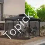 Pavėsinės tinklelis nuo uodų, 340 x 340 x 226 cm - Image 8