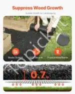 Perdirbtas guminis mulčias vejos apvadas nuo piktžolių 2,44 x 0,56 m - Image 2
