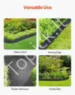 Perdirbtas guminis mulčias vejos apvadas nuo piktžolių 3 x 0,11 m x 18mm - Image 6