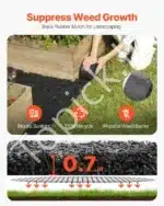 Perdirbtas guminis mulčias vejos apvadas nuo piktžolių 3 x 0,11 m - Image 2