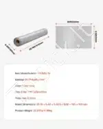 Pilka statybinė plėvelė mulčiavimui 2 x 50 m, 0,2 mm storio - Image 7