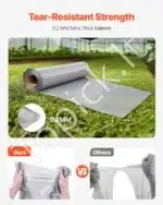 Pilka statybinė plėvelė mulčiavimui 2 x 50 m, 0,2 mm storio - Image 2