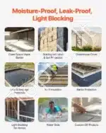 Pilka statybinė plėvelė mulčiavimui 2 x 50 m, 0,2 mm storio - Image 4