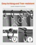 Pilkos spalvos 4 pusių pavėsinės užuolaidos 283 × 340 × 203,5 cm - Image 5