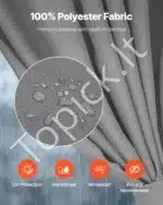 Pilkos spalvos 4 pusių pavėsinės užuolaidos 283 × 340 × 203,5 cm - Image 3